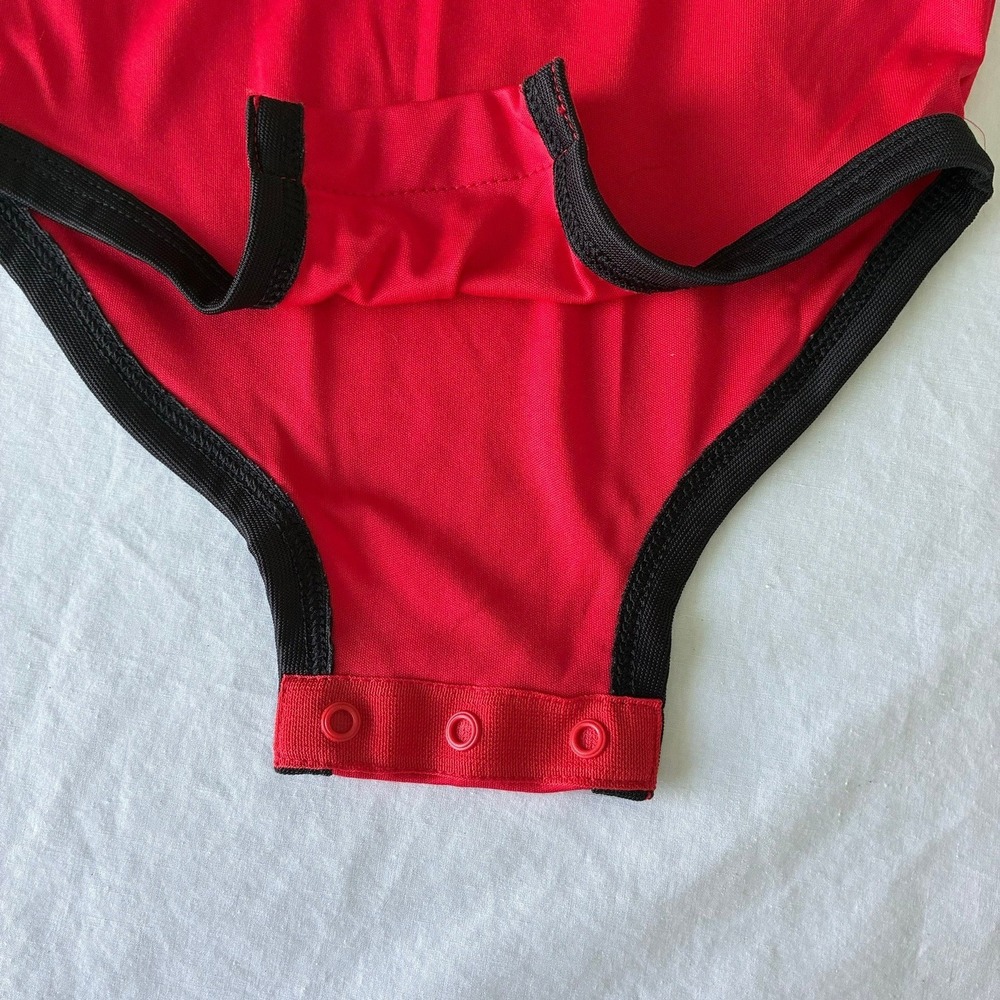 Nike Dri-FIT Baby Bodysuit Red Black Nothin But Naps Long Sleeve 12M J238-023 - Picture 15 of 16